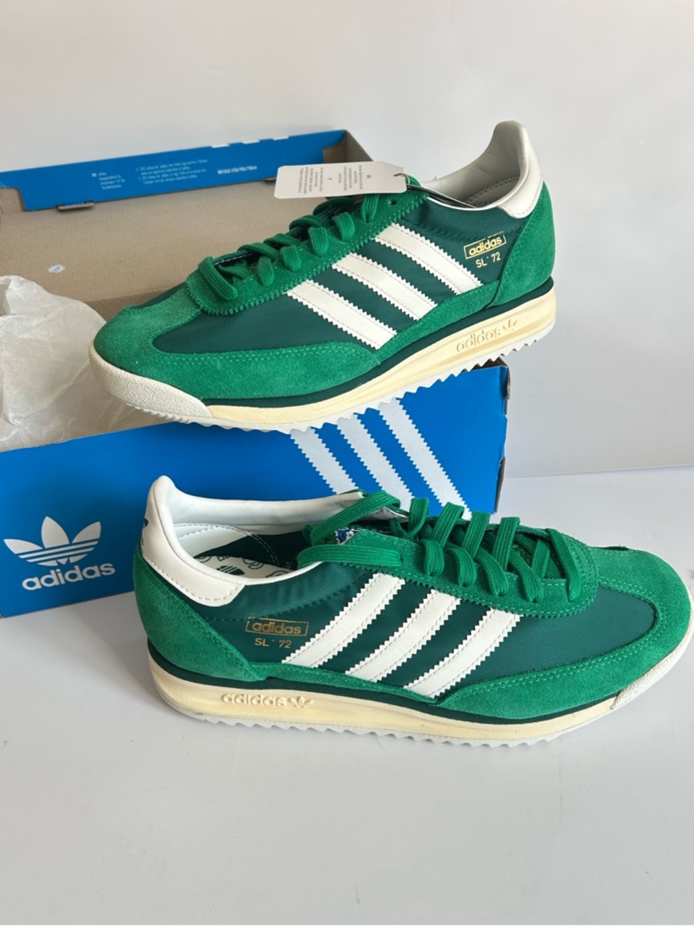 ADIDAS SL 72 RS (JH8643) ‘Collegiate Green’-Women’s size 8.5 BNWB
